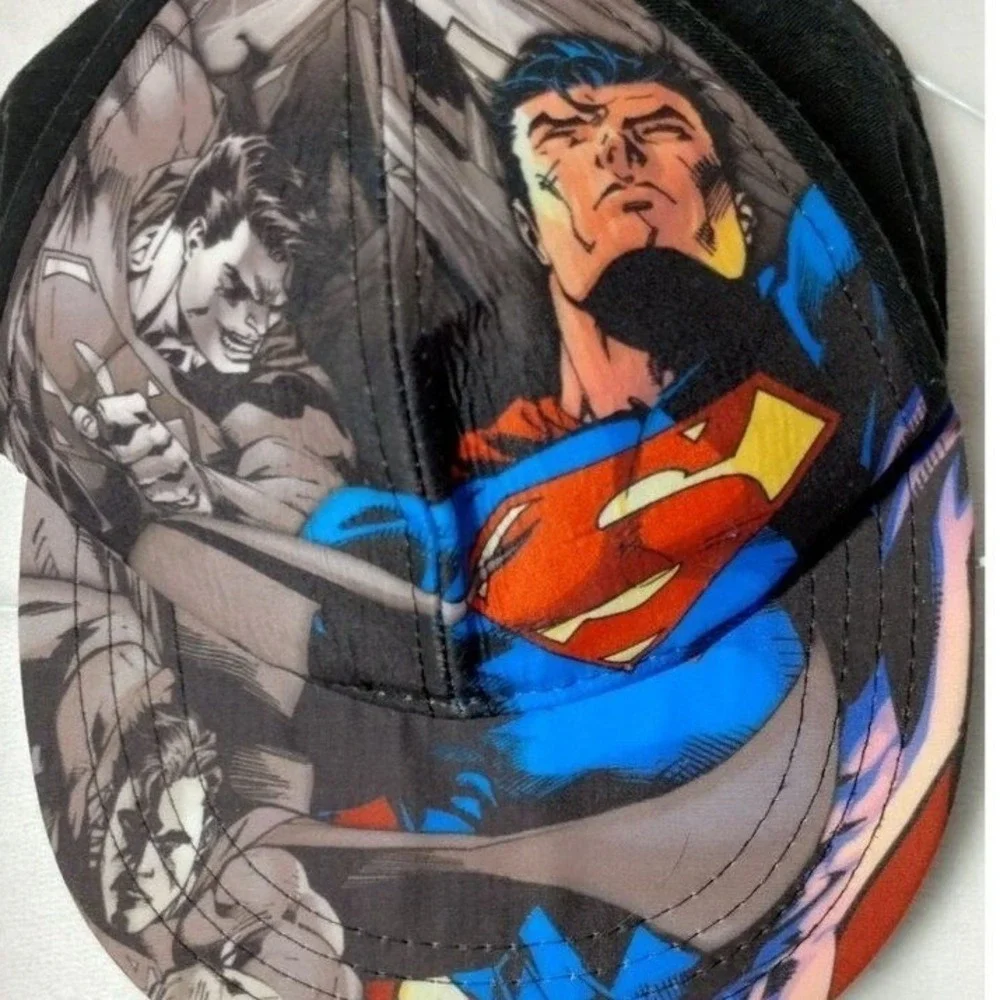 DC Comics Superman Hat Graphic Print Baseball Cap Kids‎ Black
